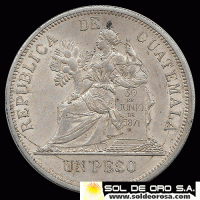 NUMIS - REPUBLICA DE GUATEMALA - 1 PESO, 1894 - MONEDA DE PLATA