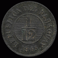 NUMIS - REPUBLICA DEL PARAGUAY - 1/12AVO - 1845 - MONEDA DE COBRE