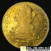 MEXICO - 8 ESCUDOS, 1790 - CARLOS IV - COLONIA ESPANHOLA - MONEDA DE ORO