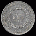 NA2 - BRASIL - 500 REIS - 1860 - MONEDA DE PLATA