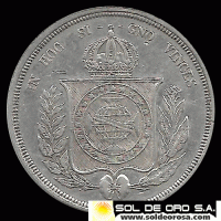 NA2 - BRASIL - 500 REIS - 1865 - MONEDA DE PLATA