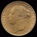 INGLATERRA - SOVEREIGN, LIBRA INGLESA (VICTORIA JOVEN), 1876 - MONEDA DE ORO