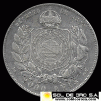 NA2 - BRASIL - 500 REIS - 1888 - MONEDA DE PLATA