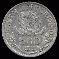 NA2 - BRASIL - 500 REIS - 1913 - MONEDA DE PLATA
