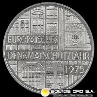 NA1 - ALEMANIA - 5 MARK - 1975 - Subject: European Monument Protection Year - MONEDA DE PLATA