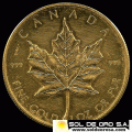 CANADA - HOJA DE MAPPLE 1 oz., 50 DOLLARS, 1979 - MONEDA / ONZA DE ORO 24K / 999