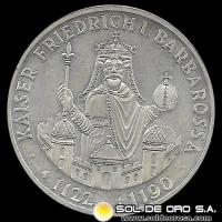 NA1 - ALEMANIA - 10 MARK - 1990.f - Subject: 800th Anniversary - Death of Kaiser Friedrich Barbarrosa - MONEDA DE PLATA