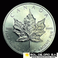 CANADA - 5 DOLLARS - MAPLE - ELIZABETH II - ONZA DE PLATA 999