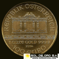 AUSTRIA - REPUBLIK OSTERREICH - 100 EUROS, 2014 - MONEDA / ONZA DE ORO 999 / 24 KILATES