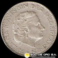 NA3 - HOLANDA - NETHERLANDS - 1 GULDEN - Ruler: JULIANA - 1958 - MONEDA DE PLATA