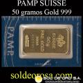 PAMP - SWISS MADE - Barra de Oro Puro: 50 Gramos - BARRA DE ORO / GOLD 999.9