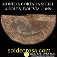 MONEDA CORTADA / GUERRA DE LA TRIPLE ALIANZA - MC1 - DESENTERRADA EN AVAY (CERCAN