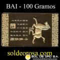 BAI - 100 GRAMOS - BARRA DE ORO/GOLD 999.9 - 24 KILATES