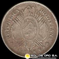 NA2 - NUMIS - REPUBLICA BOLIVIANA - 20 CENTAVOS - 1888 - MONEDA DE PLATA