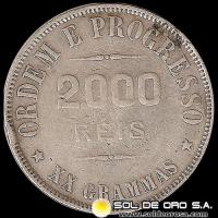 NA2 - BRASIL - 2.000 REIS - 1907 - MONEDA DE PLATA