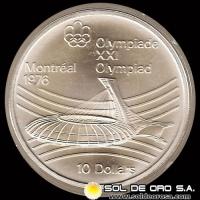53 - CANADA - OLIMPIADAS MONTREAL 1976 - 10 DOLLARS, 1976 - MONEDA DE PLATA