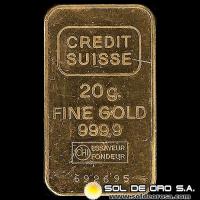CREDIT SUISSE - 20 GRAMOS FINE GOLD - BARRA DE ORO 24K