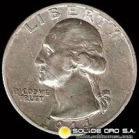 NA3 - ESTADOS UNIDOS - UNITED STATES - WASHINGTON QUATER DOLLAR, 1944 - MONEDA DE PLATA