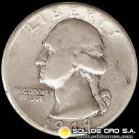 NA3 - ESTADOS UNIDOS - UNITED STATES - WASHINGTON QUATER DOLLAR, 1949 D - MONEDA DE PLATA