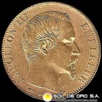 FRANCIA - IMPERIO FRANCES - 20 FRANCOS, 1856 - NAPOLEON III - MONEDA DE ORO