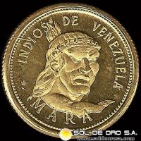 REPUBLICA DE VENEZUELA - INDIOS DE VENEZUELA - MEDALLA DE ORO 900