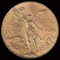 MEXICO - 50 PESOS, 1947 - MONEDA DE ORO 