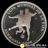 72 - PARAGUAY - 1 GUARANI, 2003 - COPA MUNDIAL DE LA FIFA - ALEMANIA 2006 - MONEDA DE PLATA