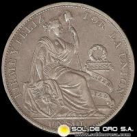 NA4 - REPUBLICA PERUANA - 1 SOL - 1895 - MONEDA DE PLATA