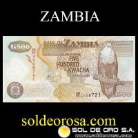 BANK OF ZAMBIA - (500) FIVE HUNDRED KWACHA, 2011