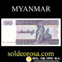 CENTRAL BANK OF MYANMAR - TEN KYATS