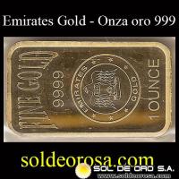 EMIRATES GOLD - 1 OUNCE / ONZA - BARRA DE ORO 999