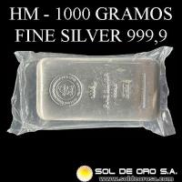 HEIMERLE - MEULE - 1000 GRAMOS - BARRA DE PLATA 999.9