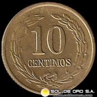 NUMIS - MONEDAS DEL PARAGUAY - 10 CENTIMOS - 1947 - MONEDA DE ALUMINIO Y BRONCE