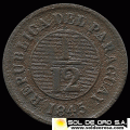NUMIS - REPUBLICA DEL PARAGUAY - 1/12AVO - 1845 - MONEDA DE COBRE