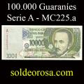 Billetes 1998 4- 100.000 Guaran�es